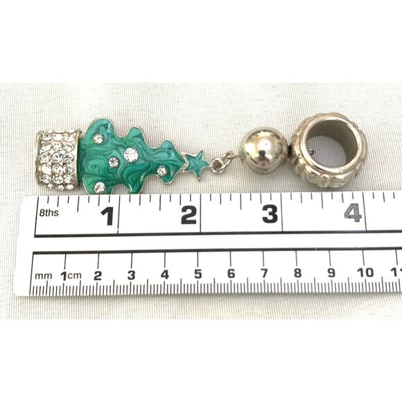 Christmas Jewelry Bundle 9 Earrings Bracelet Scarf Dangle Angel Santa Snow Man - Picture 7 of 16